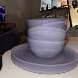 West Elm Lavender Dinnerware Set